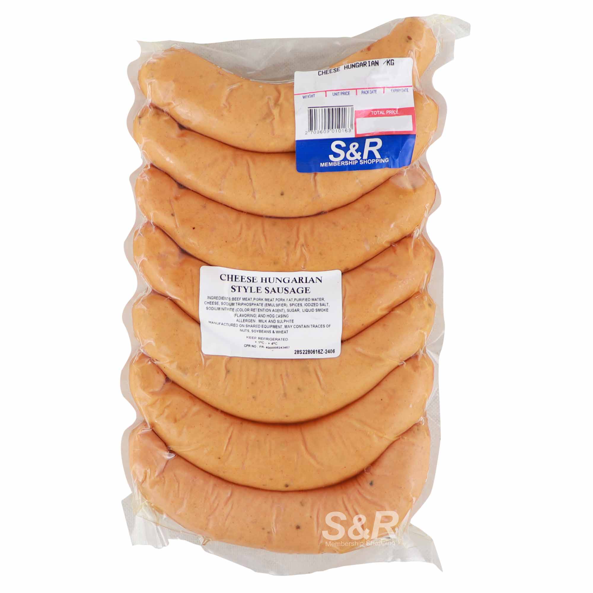 Member's Value Cheese Hungarian Style Sausage approx. 1.2kg Member's Value Cheese Hungarian Style Sausage approx. 1.2kg